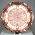 elegant platou victorian. cupru repousse. cca 1900 Marea Britanie